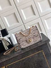 Kitlife Chanel Gemstones, Artificial Pearls & Gold-plated Metal Bag Black, Pink, Pearl White & Gold 20cm - 1