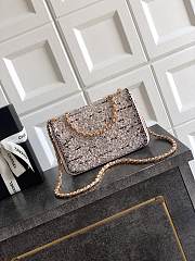 Kitlife Chanel Gemstones, Artificial Pearls & Gold-plated Metal Bag Black, Pink, Pearl White & Gold 20cm - 3