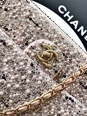 Kitlife Chanel Gemstones, Artificial Pearls & Gold-plated Metal Bag Black, Pink, Pearl White & Gold 20cm - 2