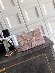 Kitlife Chanel Gemstones, Artificial Pearls & Gold-plated Metal Bag Pink, Pearl White & Gold 20cm - 1