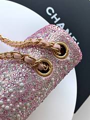Kitlife Chanel Gemstones, Artificial Pearls & Gold-plated Metal Bag Pink, Pearl White & Gold 20cm - 6