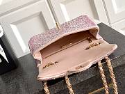 Kitlife Chanel Gemstones, Artificial Pearls & Gold-plated Metal Bag Pink, Pearl White & Gold 20cm - 5