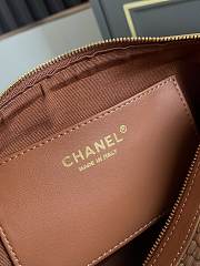 Kitlife Chanel 26P Bowling Bag Dark Brown Braided Raffia & Gold-Tone Metal AS4474 11.5x18.5x11cm  - 6