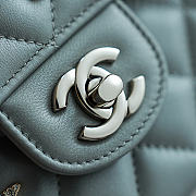 Kitlife Chanel Classic Flap Bag Light Blue Sheepskin, Glass Enamel, Gemstones, Silver &  Gold-colored metals 15.5x25.5x6.5cm - 6