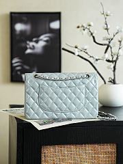 Kitlife Chanel Classic Flap Bag Light Blue Sheepskin, Glass Enamel, Gemstones, Silver &  Gold-colored metals 15.5x25.5x6.5cm - 4