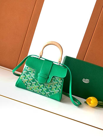 Kitlife Goyard Mini Saigon Bag Green 20x15x7.5cm