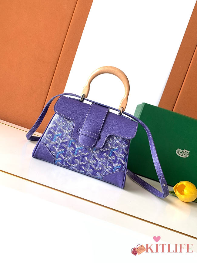 Kitlife Goyard Mini Saigon Bag Purple 20x15x7.5cm - 1
