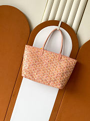 Kitlife Goyard Artois Medium Zipper Tote Bag Pink 30x17x50cm - 4