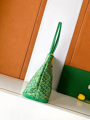 Kitlife Goyard Artois Medium Zipper Tote Bag Green 30x17x50cm - 5