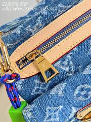 Kitlife Louis Vuitton Baggy Bag Blue Denim M27329 30x22x13cm - 5