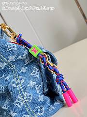 Kitlife Louis Vuitton Baggy Bag Blue Denim M27329 30x22x13cm - 4