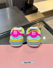 Kitlife Miu Miu Women's Green Gymnasium Low-Top Technical Fabric And Suede Sneakers - 5