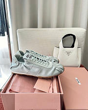 Kitlife Miu Miu Plume Satin Sneakers Light Blue - 1