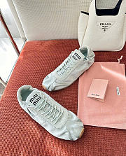 Kitlife Miu Miu Plume Satin Sneakers Light Blue - 3