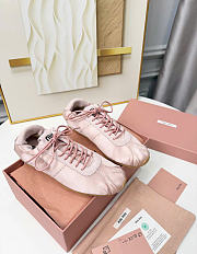 Kitlife Miu Miu Plume Satin Sneakers Light Pink - 1