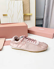 Kitlife Miu Miu Plume Satin Sneakers Light Pink - 2