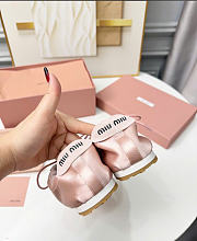 Kitlife Miu Miu Plume Satin Sneakers Light Pink - 4