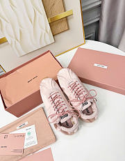 Kitlife Miu Miu Plume Satin Sneakers Light Pink - 5