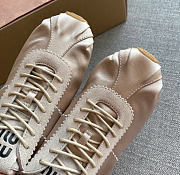 Kitlife Miu Miu Plume Satin Sneakers Beige - 4