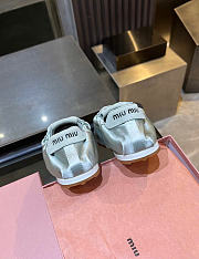 Kitlife Miu Miu Plume Satin Sneakers Silver - 6
