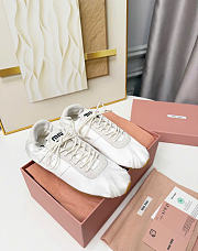 Kitlife Miu Miu Plume Satin Sneakers White - 1