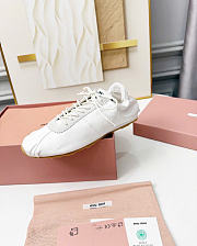Kitlife Miu Miu Plume Satin Sneakers White - 3