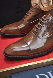 Kitlife Dior Men Oxford Shoes Deep Brown Polished Calfskin - 2