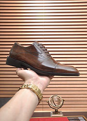 Kitlife Dior Men Oxford Shoes Deep Brown Polished Calfskin - 4