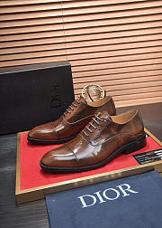 Kitlife Dior Men Oxford Shoes Deep Brown Polished Calfskin - 6