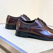 Kitlife Louis Vuitton Men Oxford Shoes Dark Brown Shiny Leather  - 6