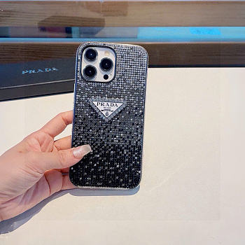 Kitlife Prada Sparkling Diamond Phone Case Black