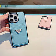 Kitlife Prada Card Insert Phone Case Blue - 2