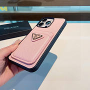 Kitlife Prada Card Insert Phone Case Pink - 2