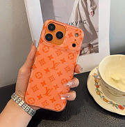 Kitlife Louis Vuitton Glitter Phone Case Orange - 1
