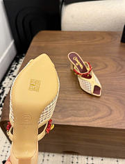 Kitlife Chanel Open-toe Shoes Beige Mesh fabric, Cotton, Sheepskin, High-grade resin & Metal - 6