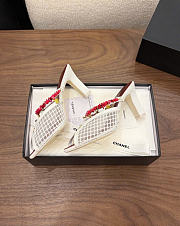 Kitlife Chanel Open-toe Shoes White Mesh fabric, Cotton, Sheepskin, High-grade resin & Metal - 6