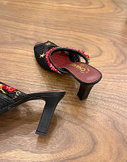 Kitlife Chanel Open-toe Shoes Black Mesh fabric, Cotton, Sheepskin, High-grade resin & Metal - 2