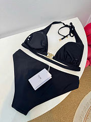 Kitlife Celine Metal Logo Bikini Swimsuit Black - 5