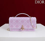 Kitlife Dior Miss Embroidered Beaded Bag Purple 21x11.5x4cm - 1