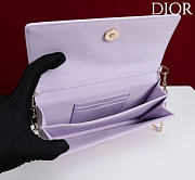 Kitlife Dior Miss Embroidered Beaded Bag Purple 21x11.5x4cm - 4