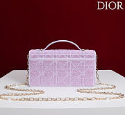 Kitlife Dior Miss Embroidered Beaded Bag Purple 21x11.5x4cm - 3