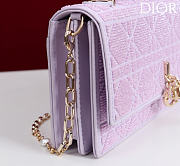 Kitlife Dior Miss Embroidered Beaded Bag Purple 21x11.5x4cm - 2