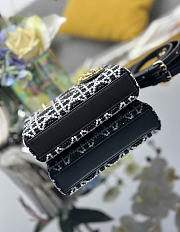 Kitlife Dior Lady D-Joy Mini Embroidered Crystal Black Beads Bag 16x9x5cm - 5