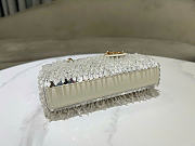 Kitlife Dior Lady D-Joy Small Embroidered Tassel Silver Bag M0613 22x12x6cm - 6