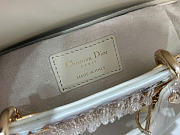 Kitlife Dior Lady D-Joy Small Embroidered Tassel Silver Bag M0613 22x12x6cm - 3