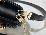 Kitlife Dior Lady D-Joy Small Embroidered Tassel Black Bag M0613 22x12x6cm  - 3