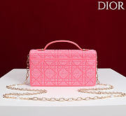 Kitlife Dior Miss Embroidered Beaded Bag Pink 21x11.5x4cm - 4