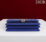 Kitlife Dior Miss Embroidered Beaded Bag Blue 21x11.5x4cm  - 6