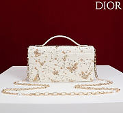 Kitlife Dior Embroidered Butterfly Bag Bag White 21x11.5x4cm - 5