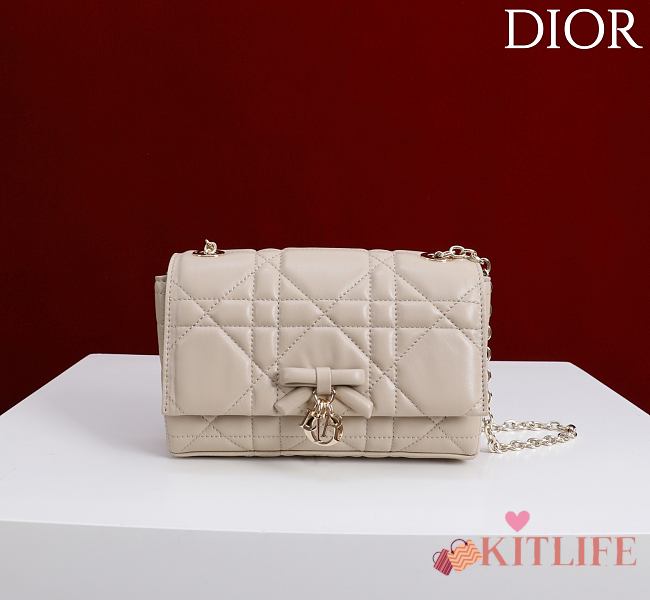 Kitlife Dior My Tender Dior Top Handle Mini Chain Bag Beige 19x12x4cm  - 1